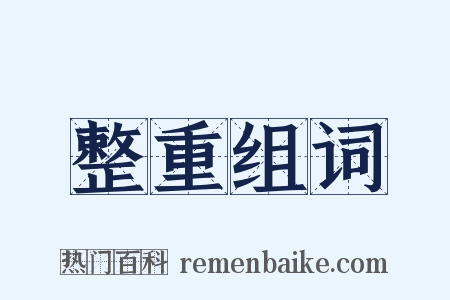 整重组词是什么意思的图片